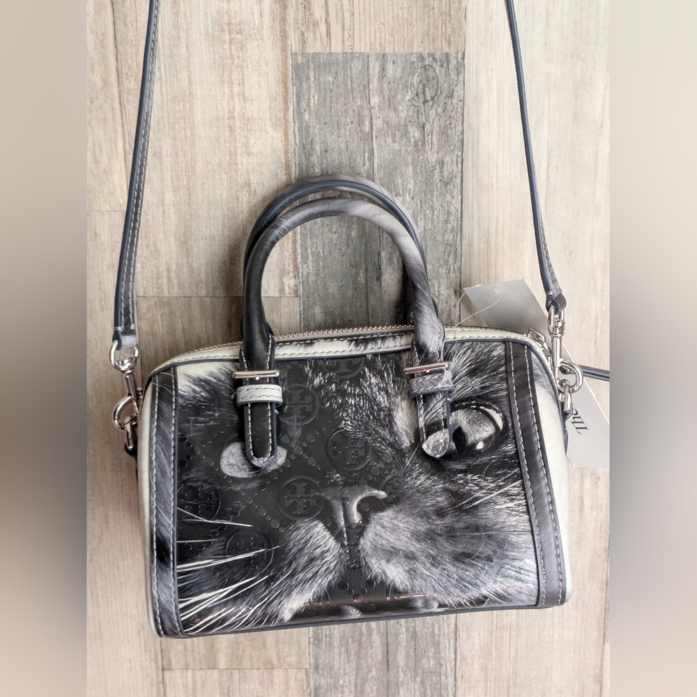 Tory Burch NWT Animal House Cat Portrait Handbag